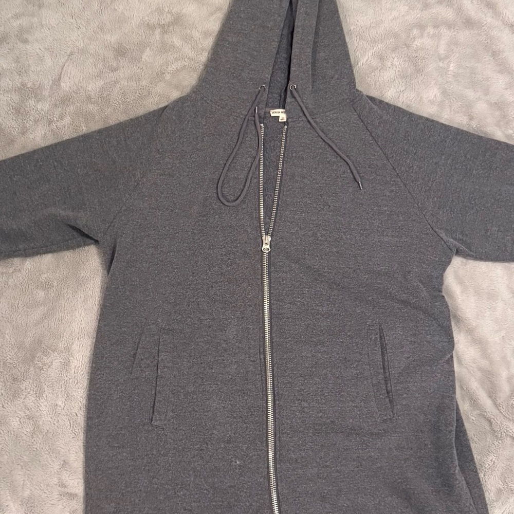 Zenana Outfitters Women’s Plus Size 3X Longline Zip-Up Hoodie – Charcoal Gray